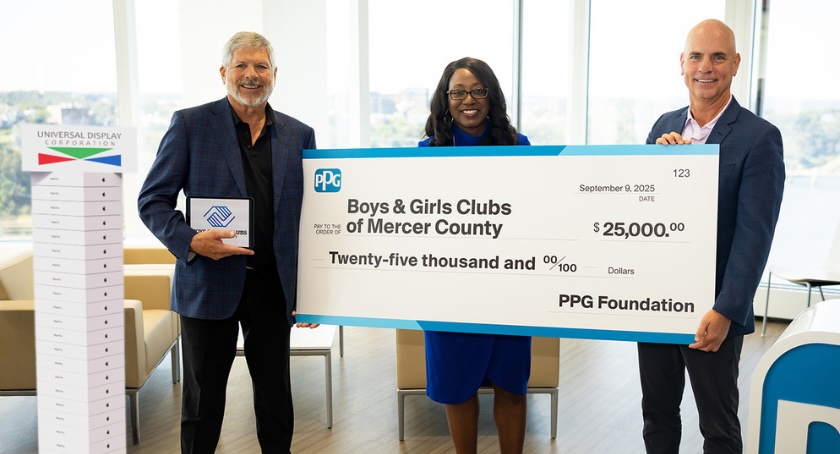 PPG, Universal Display Celebrate 25 Years of Partnership with Donations
